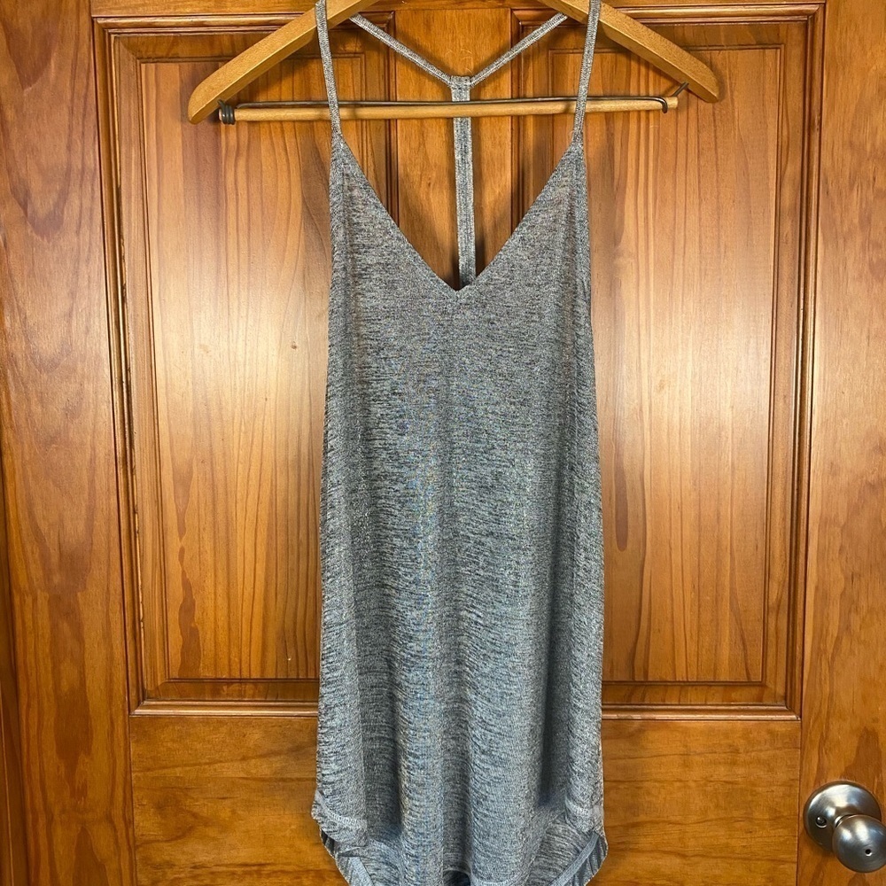Philosophy Republic Clothing Sparkly Gray Tank Top